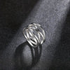 MAC166 Simple Geometric Lines Hollow Ring