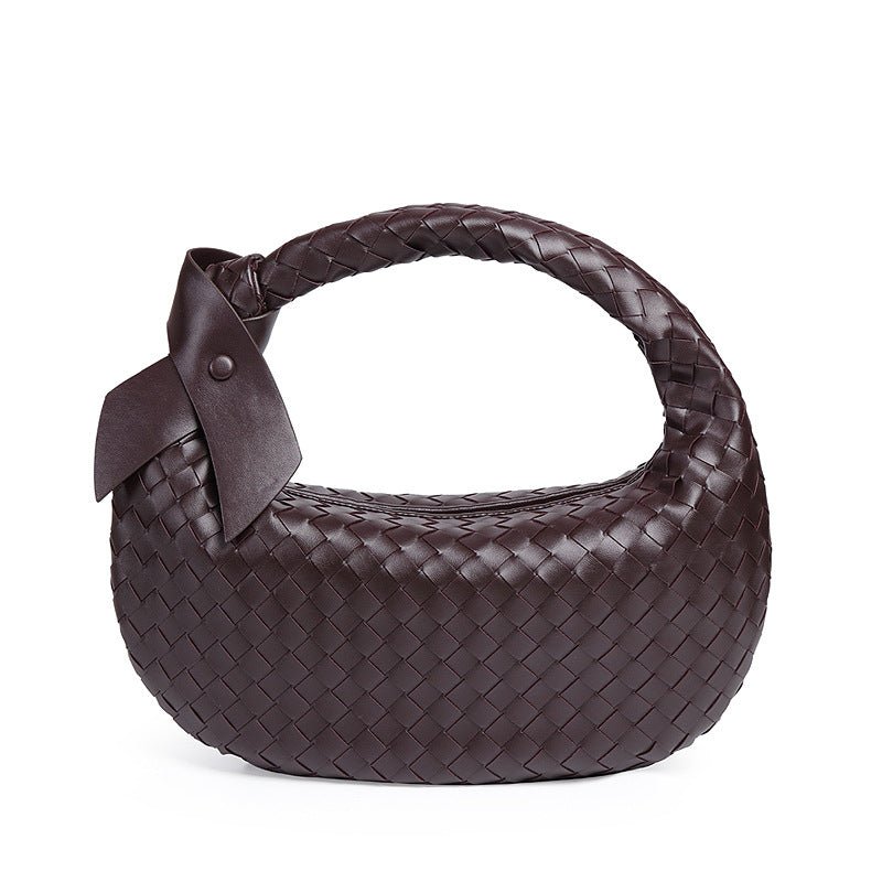 MAC168 Simple And Sstylish Woven Leather Handbag(No bow)