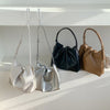 MAC180 High-End Pleated PU Leather All-Match Tote Bag