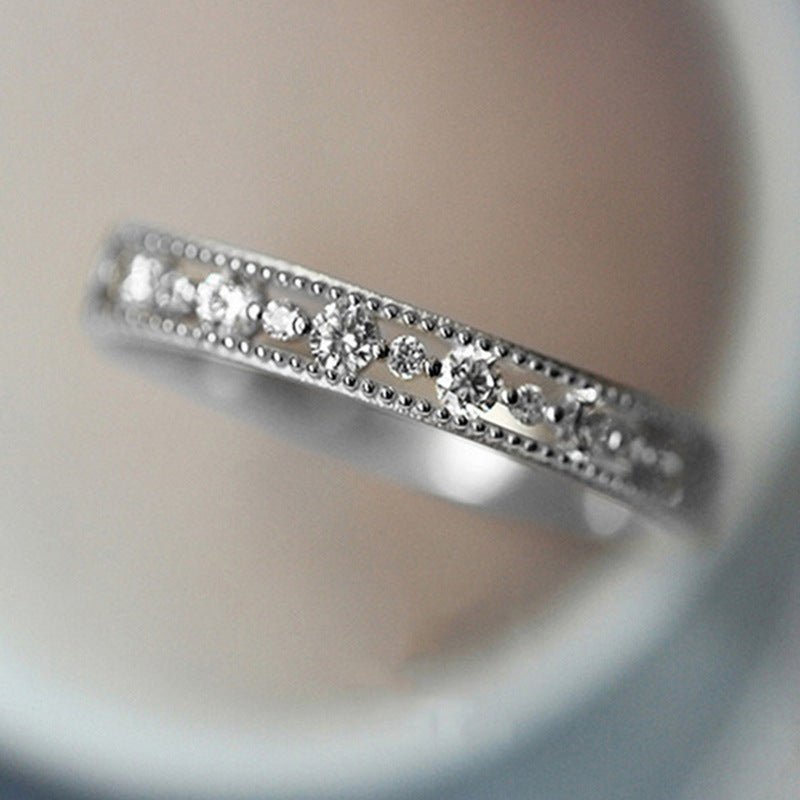 Light Luxury Palace Style Hollow Carved Lace Ring(MAC193)