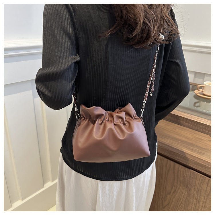 Versatile Chain Shoulder Crossbody Pleated Cloud Bag(MAC201)