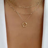 Thick Chain Round Pendant Necklace(MAC207)