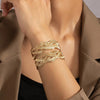 Adjustable Alloy Braided Mesh Wide Bracelet(MAC208)
