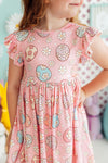 Easter Egg Hunt Flutter Sleeve Twirl Dress