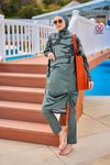 Khaki Full Coverage Modest Swimwear Burkini Set M2516