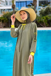 Khaki Full Coverage Swimwear Burkini Set M2524