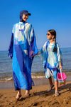 Marina Girls Beach Cover Up Chiffon Kimono Colorful - CP2501