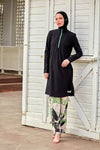 Woven Black Burkini Modest Swimwear M2425