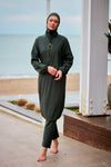 Woven Khaki Burkini Modest Swimwear M2406