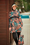 Colourful Burkini Modest Swimwear R2409