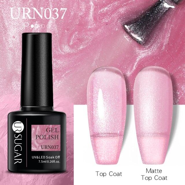 Matte Pink Blue Gel Nail Polish Semi Permanent LED Nail Art Design Elegant Warm Colors For Womens