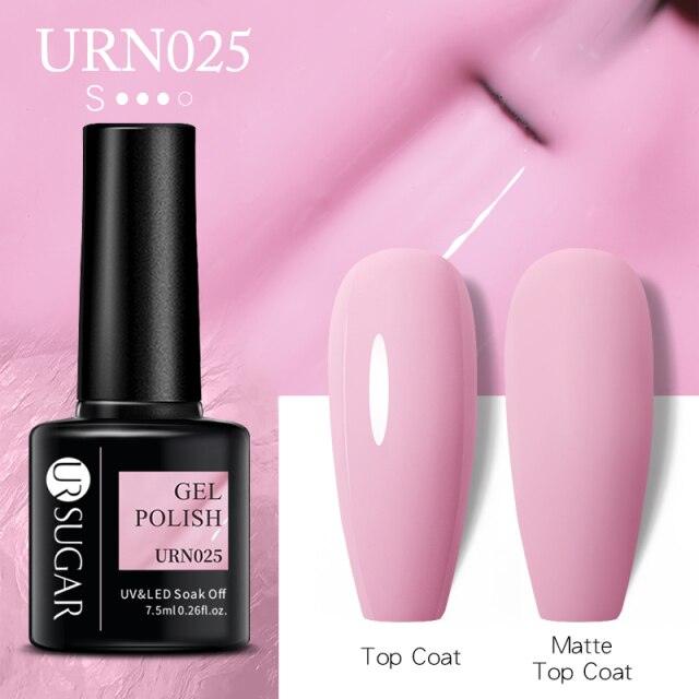 Matte Pink Blue Gel Nail Polish Semi Permanent LED Nail Art Design Elegant Warm Colors For Womens