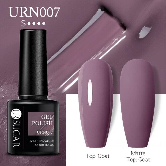 Matte Pink Blue Gel Nail Polish Semi Permanent LED Nail Art Design Elegant Warm Colors For Womens