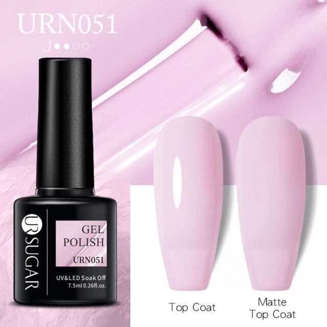 Matte Pink Blue Gel Nail Polish Semi Permanent LED Nail Art Design Elegant Warm Colors For Womens