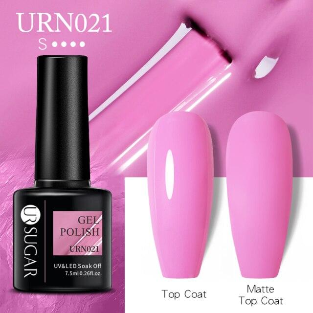 Matte Pink Blue Gel Nail Polish Semi Permanent LED Nail Art Design Elegant Warm Colors For Womens