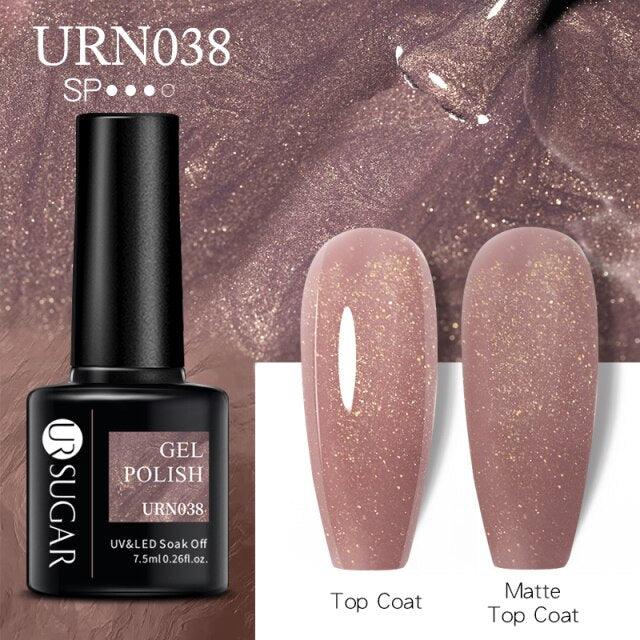 Matte Pink Blue Gel Nail Polish Semi Permanent LED Nail Art Design Elegant Warm Colors For Womens