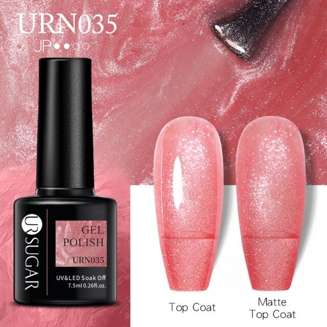 Matte Pink Blue Gel Nail Polish Semi Permanent LED Nail Art Design Elegant Warm Colors For Womens