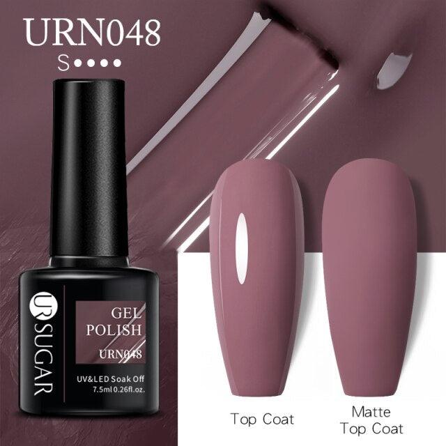 Matte Pink Blue Gel Nail Polish Semi Permanent LED Nail Art Design Elegant Warm Colors For Womens