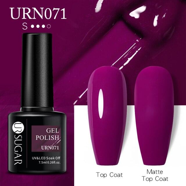 Matte Pink Blue Gel Nail Polish Semi Permanent LED Nail Art Design Elegant Warm Colors For Womens