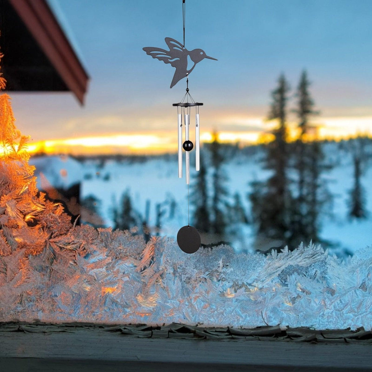 Memorial Butterfly Wind Chimes Angel  Wings Flying Bird Wind Chimes Garden Art Wings Wind Chime Patio Hummingbird Wind Chime Garden Hanging Decoration Outdoor Large Chimes For Patio  Porch Yard Black