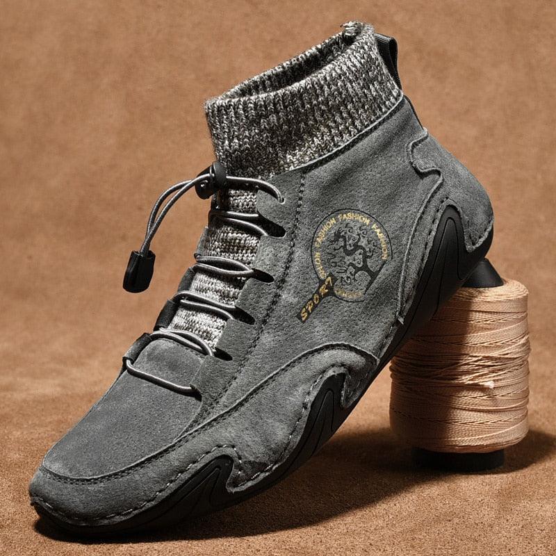 Men Beige Casual Shoes Outdoor Comfy Walking Sneakers Fashion All-Match Sneakers Breathable Cloth Casual Sports Flats Men Lightweight Outdoor Running Sneakers