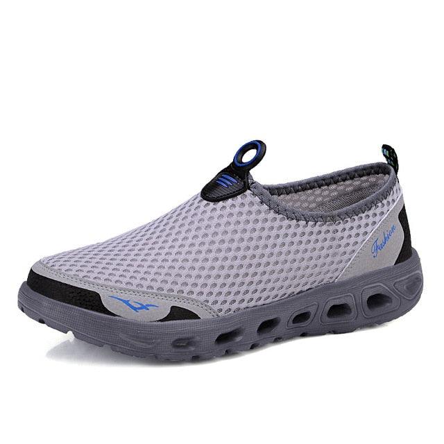 Men Casual Shoes Sneakers Light Breathable Summer Walking Beach Mesh Shoes Comfortable Mesh Work Shoes Athletic Slip On Walking Shoes For Men
