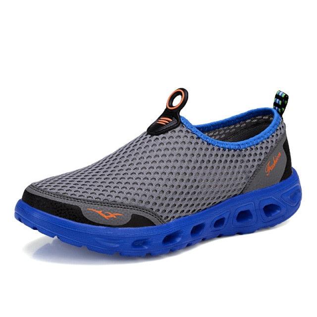 Men Casual Shoes Sneakers Light Breathable Summer Walking Beach Mesh Shoes Comfortable Mesh Work Shoes Athletic Slip On Walking Shoes For Men