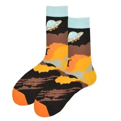 Men Cotton Socks Gradient Color Summer Style Long Wedding Sock Men  Knee High Business Socks Man Socks Men's Ladies Novelty Bright Colorful Patterned Cotton Socks