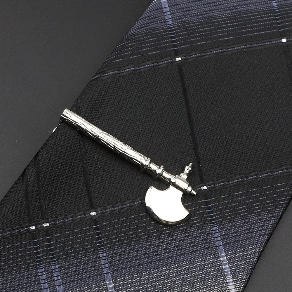 Men's Metal Tie Clip Vintage Unique Shape Bright Stainless Steel Necktie Clasp Gentleman's Party Luxury Tie Bars Clips Wedding Luxury Design Accessories For Men