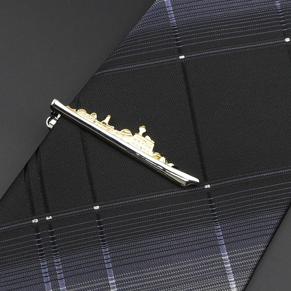 Men's Metal Tie Clip Vintage Unique Shape Bright Stainless Steel Necktie Clasp Gentleman's Party Luxury Tie Bars Clips Wedding Luxury Design Accessories For Men