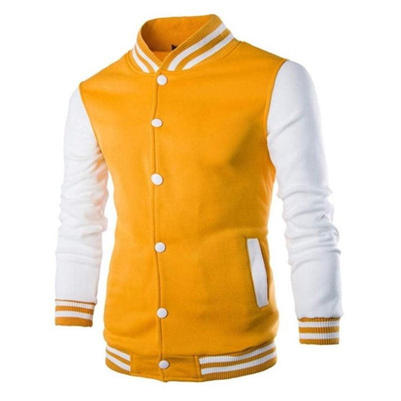 Mens Fashion Casual Slim Fit Jacket Men/Boy Baseball Jacket Men Fashion Design Classic Elegant Clothing Men's College Comfortable Jacket High School Long Sleeves Jackets