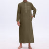 Men's Solid Color Thobe with Button Placket (MT036)