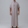 Men's Solid Color Thobe with Button Placket (MT038)