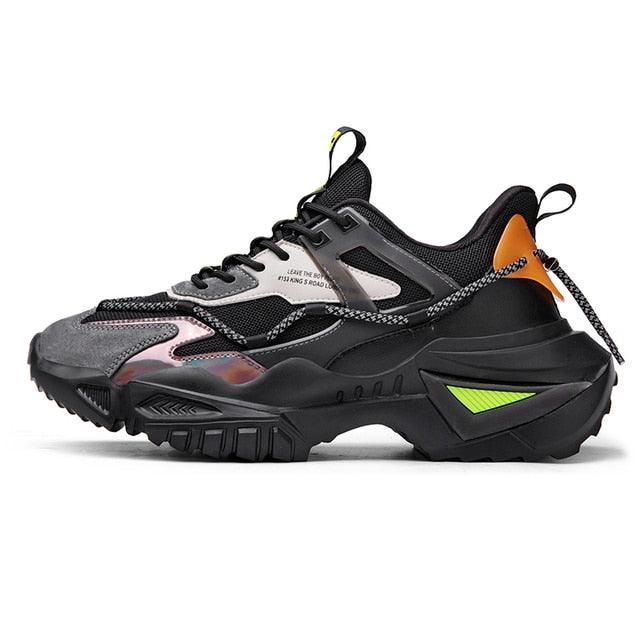 Mens Strong Casual Fashion Chunky Sneakers Height Increasing Spring Thick Sole Footwear Fashion High Quality Sneakers Slip on Walking Shoes High Top Casual Shoes For Men