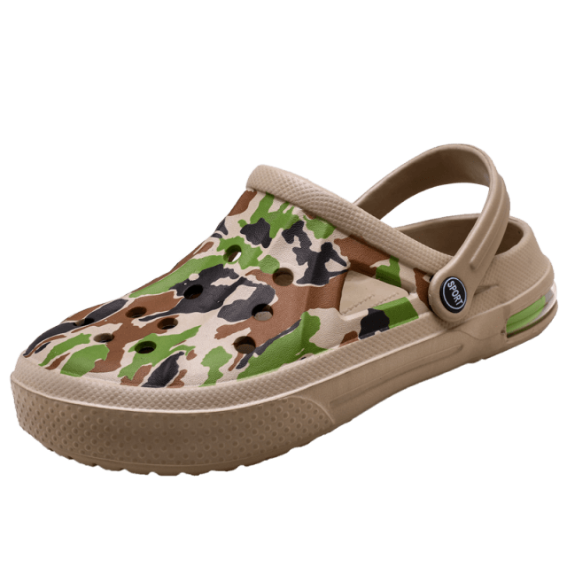 Mens Womens Sandals Hole Shoes Rubber Clogs Couple Garden Shoes Color Printing Air Cushion Beach Sandals Unisex Garden Clogs Lightweight Slip On Women Men Beach Sandals Water Shoes