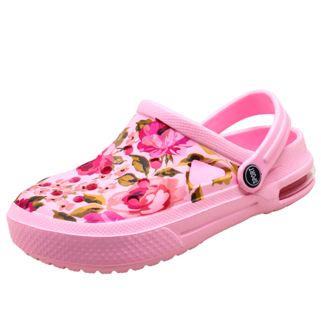 Mens Womens Sandals Hole Shoes Rubber Clogs Couple Garden Shoes Color Printing Air Cushion Beach Sandals Unisex Garden Clogs Lightweight Slip On Women Men Beach Sandals Water Shoes