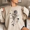 Mermaid Skeleton Jellyfish Underwater Fantasy Creature Illustration With Moonlit Waves And Coral Accents Sweatshirt