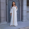 Metallic Embroidered Lace Trim Abaya (MA367)