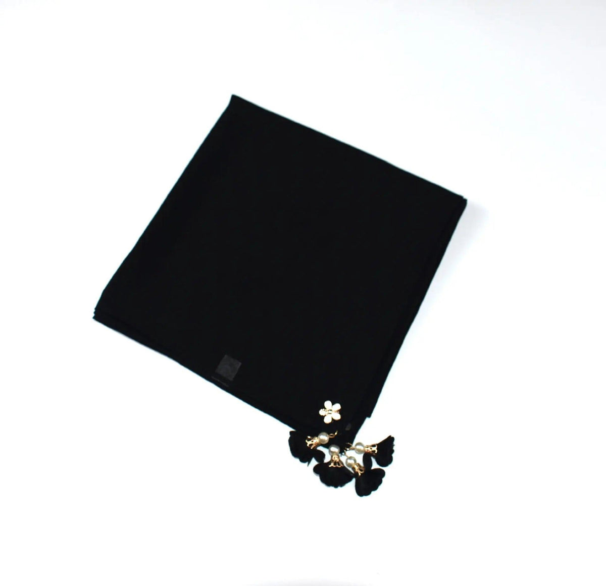 Pearl chiffon square hijab scarf (MH030)