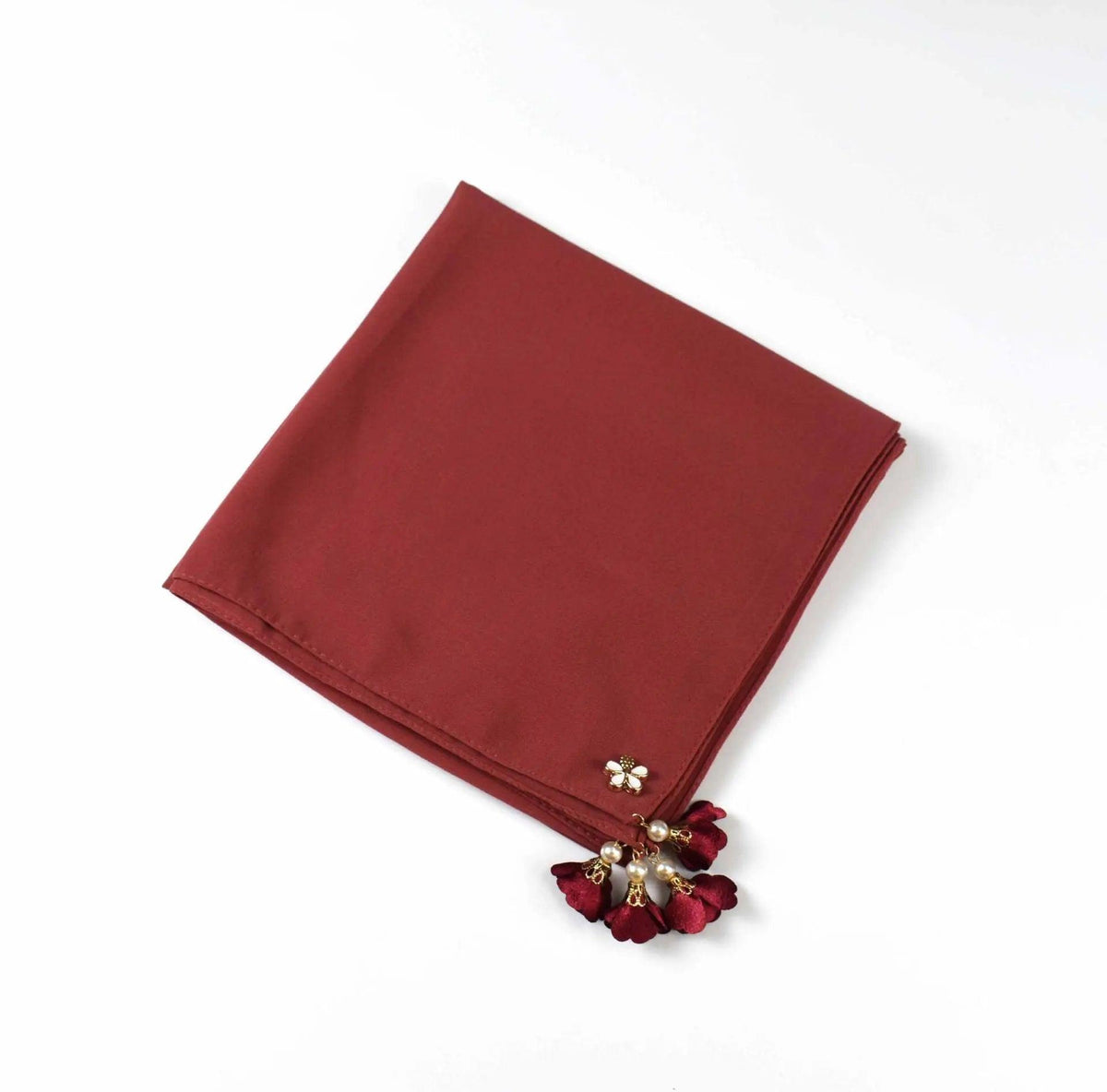Pearl chiffon square hijab scarf (MH030)