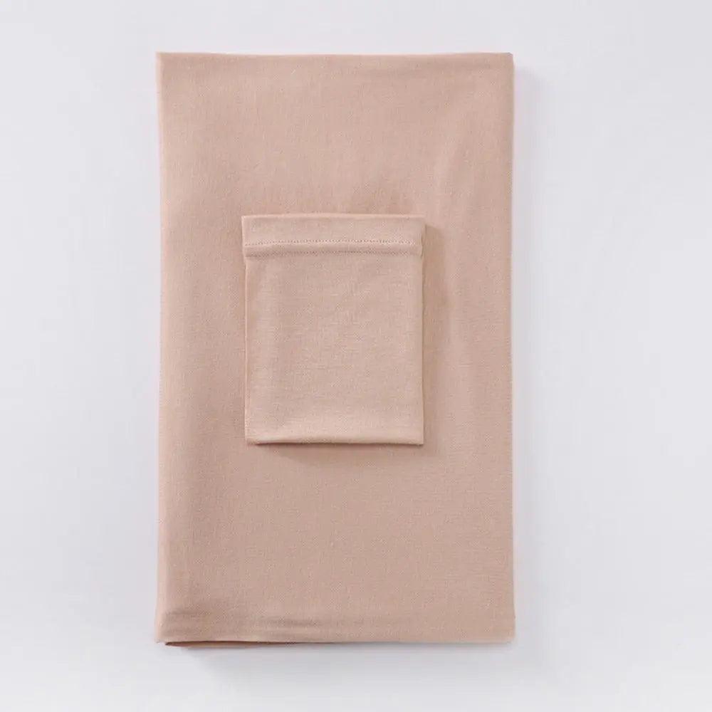 Solid Color Hijab With Basic Headscarf Cap (MH038)