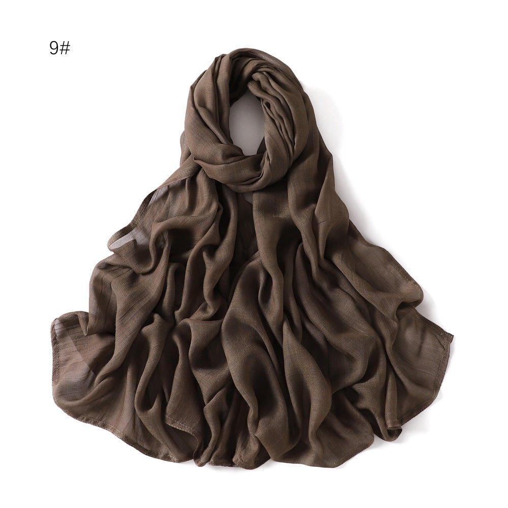 MH054 Rayon Solid Color Wide Brim Hijab