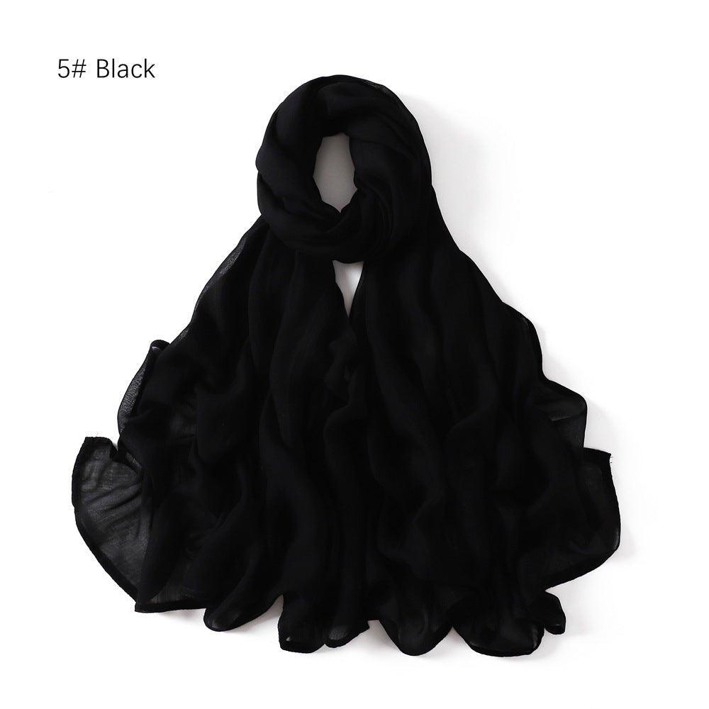 MH054 Rayon Solid Color Wide Brim Hijab