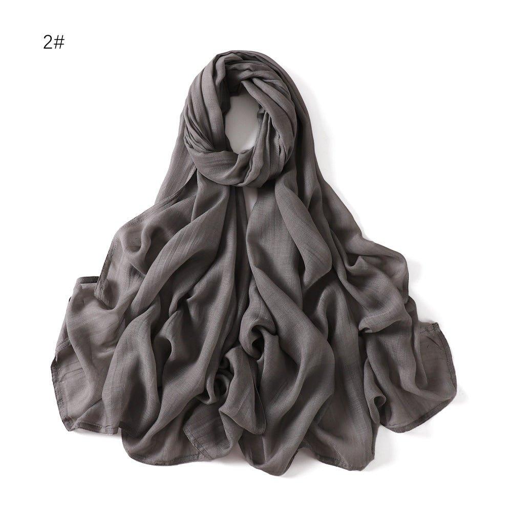MH054 Rayon Solid Color Wide Brim Hijab
