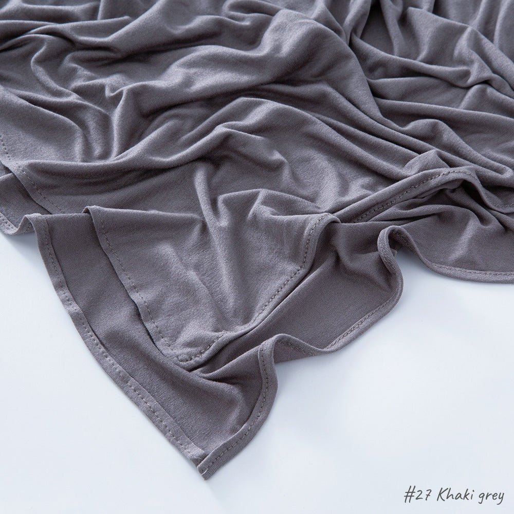 High Quality Right Angle Curled Jersey Mercerized Cotton Breathable Hijab(MH068)
