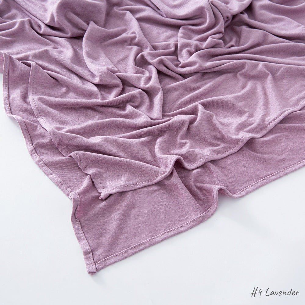 High Quality Right Angle Curled Jersey Mercerized Cotton Breathable Hijab(MH068)