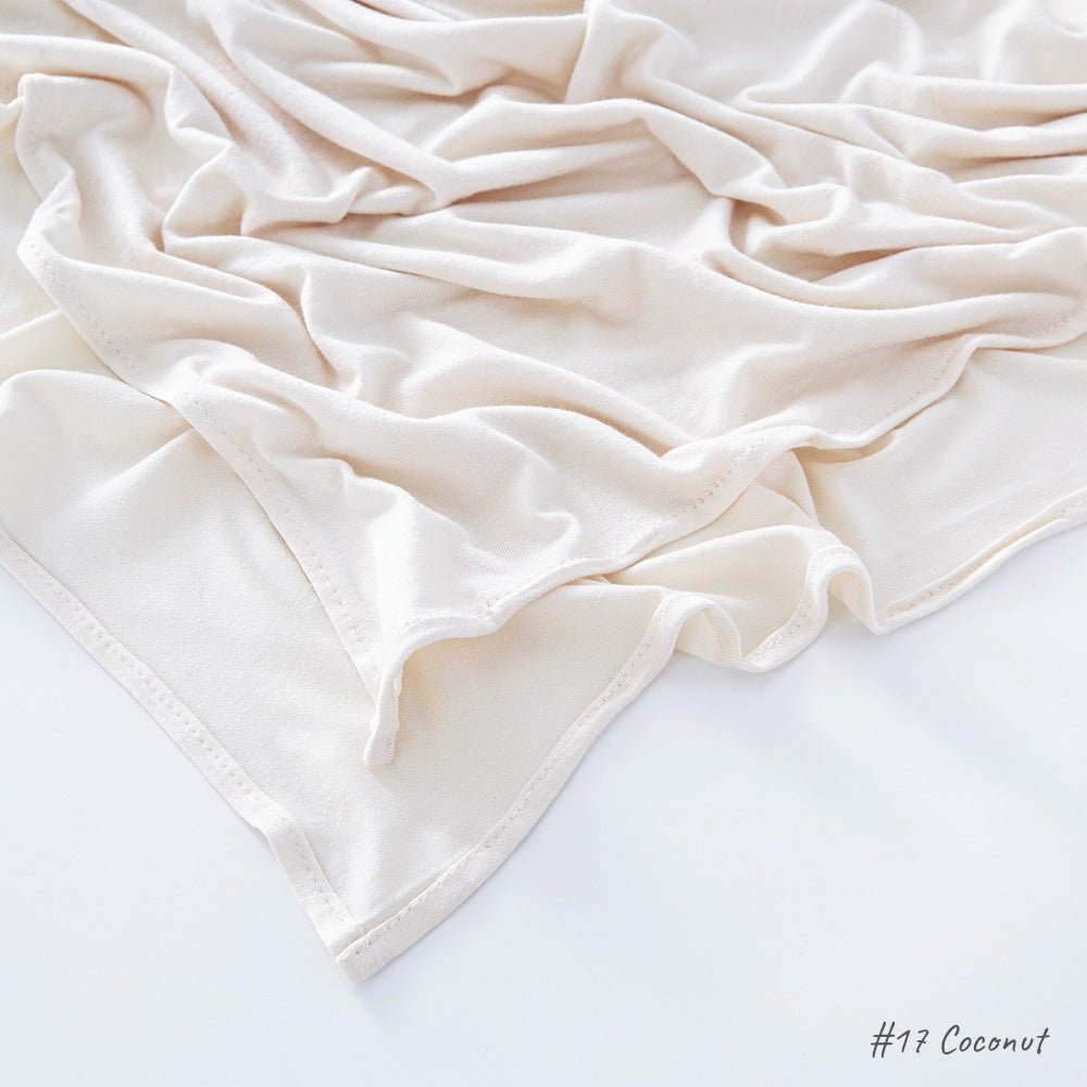 High Quality Right Angle Curled Jersey Mercerized Cotton Breathable Hijab(MH068)