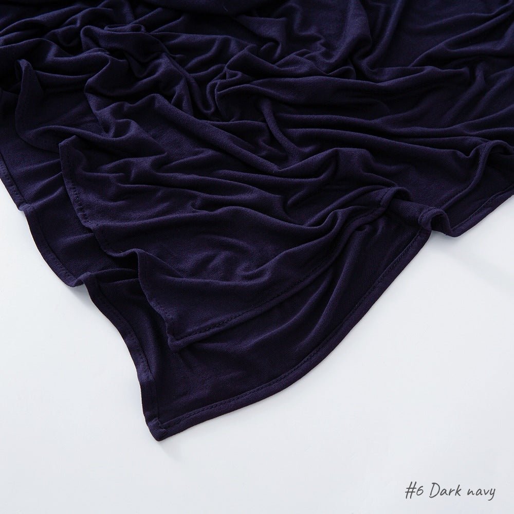 High Quality Right Angle Curled Jersey Mercerized Cotton Breathable Hijab(MH068)