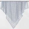 MH072 Square Floral Print Wavy Cut-off Voile Hijab