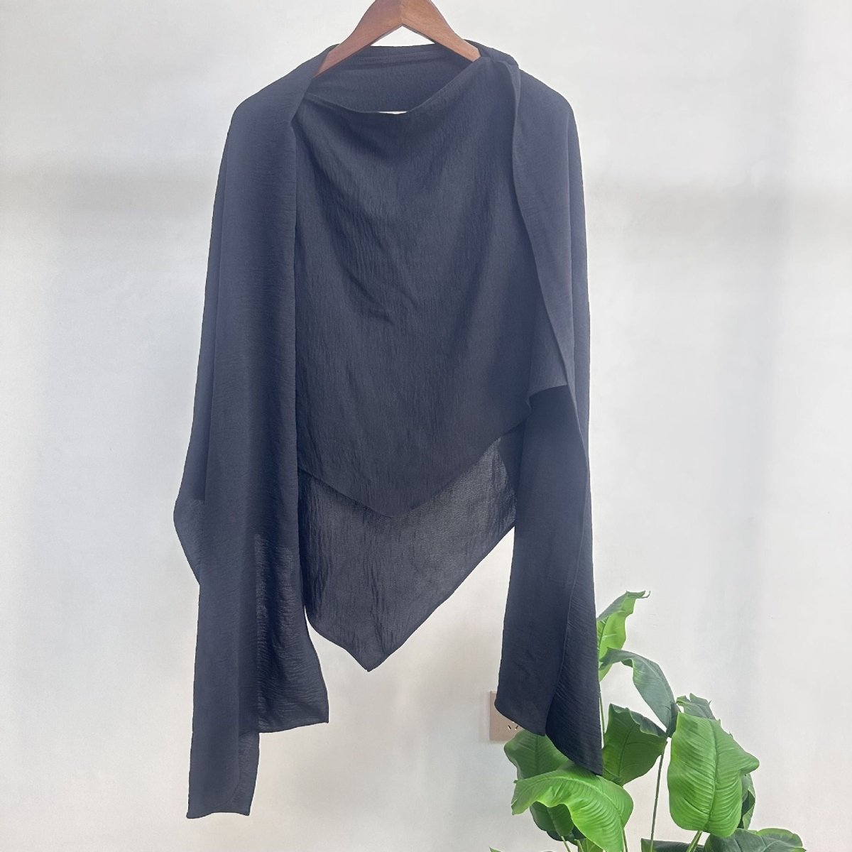 Fashion Single Layer Hijab Shawl With Scarf (MH082)